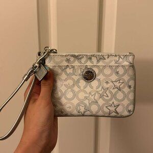 Coach Star Wristlet - Silver White